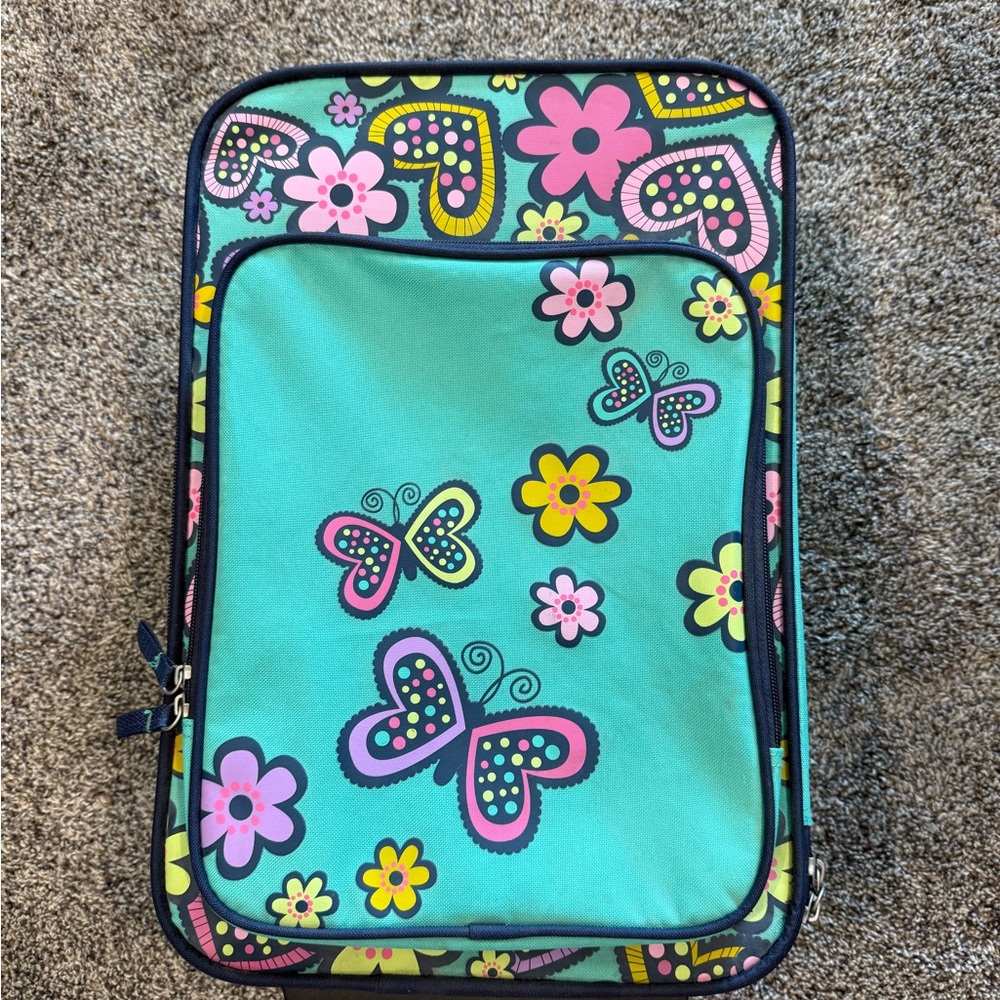Flower and butterfly suitcase - Picture 2 of 10
